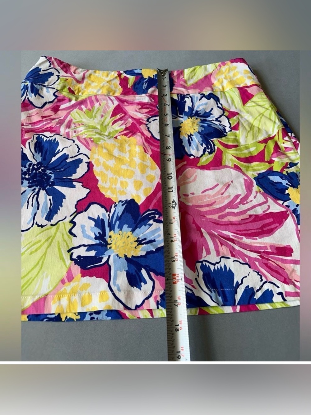 Rafaella Pink Floral Skort with Blue & Yellow Accents - Picture 6 of 8